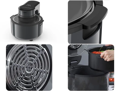 Verk 07373 Fritéza na horúci vzduch 5 l, 1200 W, dotykový LCD displej, 8 programov