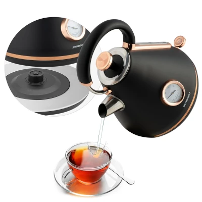 Berdsen 370100 Rýchlovarná kanvica s teplomerom 1,7 l BD-701, čierna
