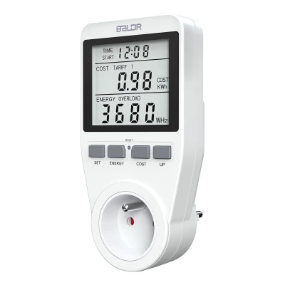 BALDR 399000 Jednofázový wattmeter BD-990 biely