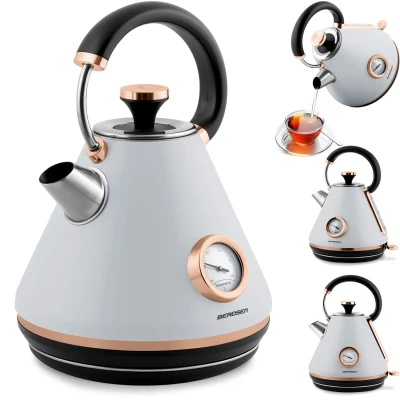 Berdsen 370102 Rýchlovarná kanvica BD-701 s teplomerom 1,7 l - sivá
