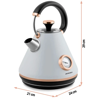 Berdsen 370102 Rýchlovarná kanvica BD-701 s teplomerom 1,7 l - sivá