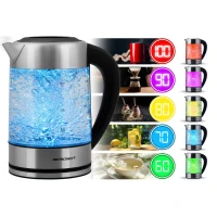 Berdsen BD-714 Sklenená rýchlovarná kanvica s reguláciou teploty, 1,7 l, 2200 W