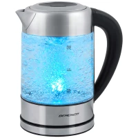 Berdsen BD-714 Sklenená rýchlovarná kanvica s reguláciou teploty, 1,7 l, 2200 W