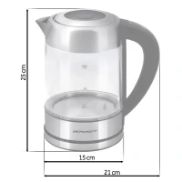 Berdsen BD-714 Sklenená rýchlovarná kanvica s reguláciou teploty, 1,7 l, 2200 W