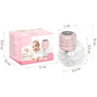 Nukido NK-963 Třífázová elektrická odsávačka mateřského mléka, růžová