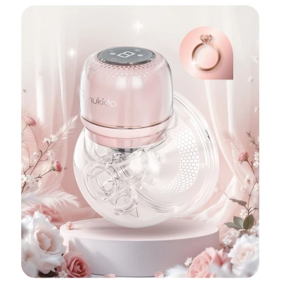 Nukido NK-963 Třífázová elektrická odsávačka mateřského mléka, růžová