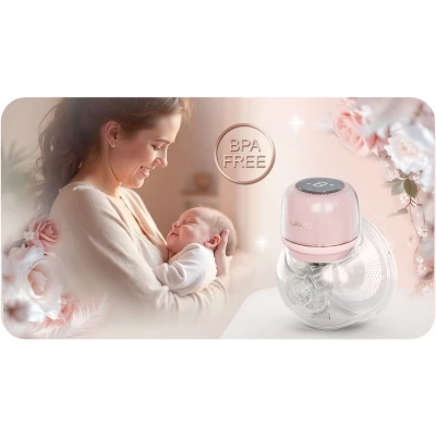 Nukido NK-963 Třífázová elektrická odsávačka mateřského mléka, růžová