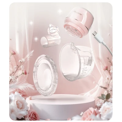 Nukido NK-963 Třífázová elektrická odsávačka mateřského mléka, růžová