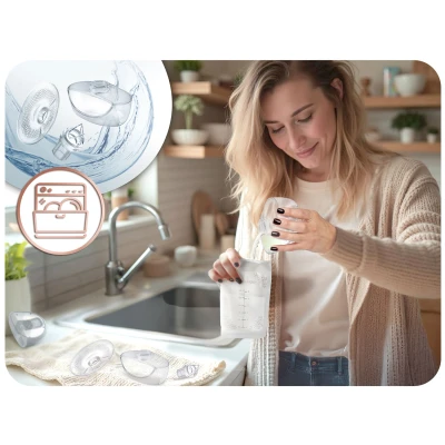 Nukido NK-964 Elektrická odsávačka mateřského mléka třífázová, bílá