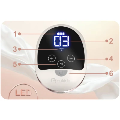 Nukido NK-960 Elektrická třífázová odsávačka mateřského mléka, bílá