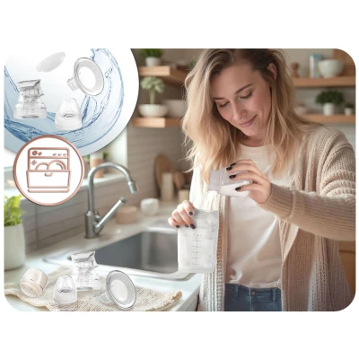 Nukido NK-961 Elektrická třífázová odsávačka mateřského mléka, bílá