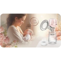 Nukido NK-961 Elektrická odsávačka mateřského mléka třífázová, růžová