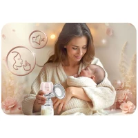 Nukido NK-961 Elektrická odsávačka mateřského mléka třífázová, růžová