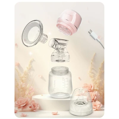 Nukido NK-961 Elektrická odsávačka mateřského mléka třífázová, růžová