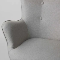 Sofotel 2041 Křeslo ušák s podnožkou Norse – světle šedé