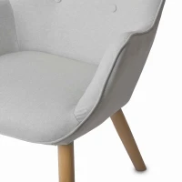 Sofotel 2041 Křeslo ušák s podnožkou Norse – světle šedé