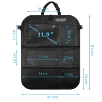 Humberg HM-993 Organizér na sedadlo do auta se stolkem 61 × 47 cm, černý
