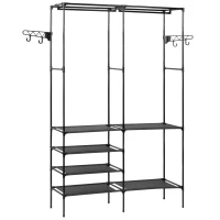 Massido 686600 Stojanový věšák 107 × 35,5 × 174 cm, černý