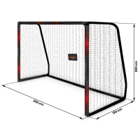 Neo-Sport NS-473 Fotbalová branka 300 x 200 x 120 cm, černo-červená