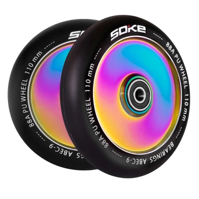 SOKE 1668 Kolečka na koloběžku 110 mm plná Rainbow - 2 ks