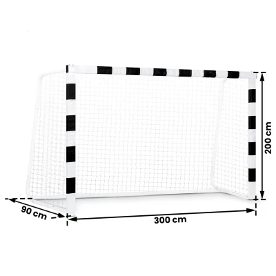 Neo-Sport NS-465 Fotbalová branka 300 x 200 x 90 cm, černo-bílá