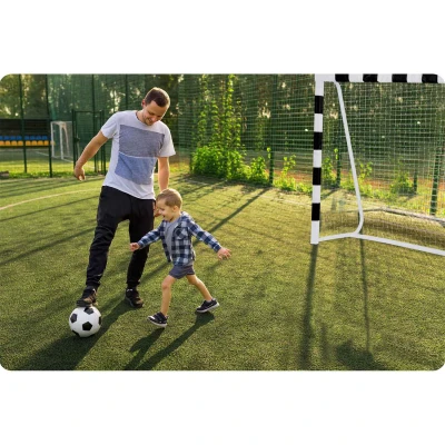 Neo-Sport NS-465 Fotbalová branka 300 x 200 x 90 cm, černo-bílá