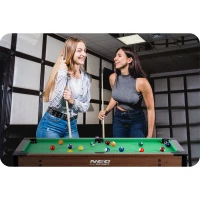Neo-Sport NS-807 Biliardový stůl, 122 × 61 × 76 cm, tmavě hnědý