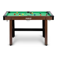 Neo-Sport NS-807 Biliardový stůl, 122 × 61 × 76 cm, tmavě hnědý