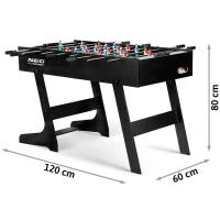 Neo-Sport NS-803 Stolný futbalový stôl, 120 × 60 × 80 cm, čierny