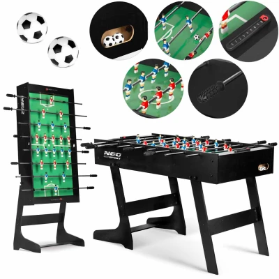 Neo-Sport NS-803 Stolný futbalový stôl, 120 × 60 × 80 cm, čierny