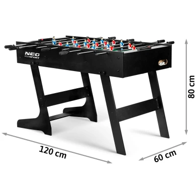 Neo-Sport NS-803 Stolný futbalový stôl, 120 × 60 × 80 cm, čierny
