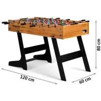 Neo-Sport NS-803 Stůl na stolní fotbálek 120 × 60 × 80 cm, hnědý