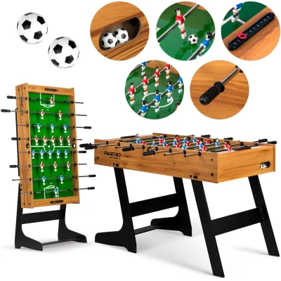 Neo-Sport NS-803 Stůl na stolní fotbálek 120 × 60 × 80 cm, hnědý