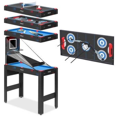 Neo-Sport NS-810 Stůl na hry 5 v 1, 92 × 46 × 73 cm, černý