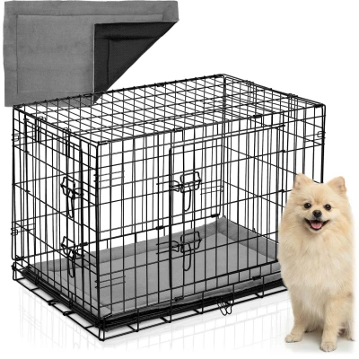 Pethaus PH-200 Kovová kennelová klec pro psa s pelíškem , 75,5 × 48 × 54 cm