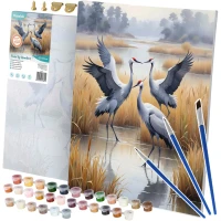 Massido 699008 Obraz pro malování podle čísel 40×50 cm, Jeřábi