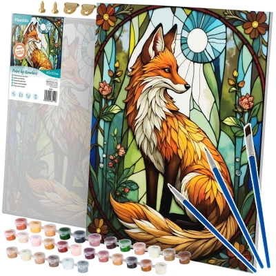 Massido 699020 Obraz pro malování podle čísel 40×50 cm, Liška