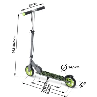 Ricokids 765604 Kolobežka Kodi, šedozelená