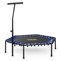 Neo-Sport 1102 Trampolína fitness s madlem 127 cm - šestiúhelníková modrá