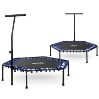 Neo-Sport 1102 Trampolína fitness s madlem 127 cm - šestiúhelníková modrá