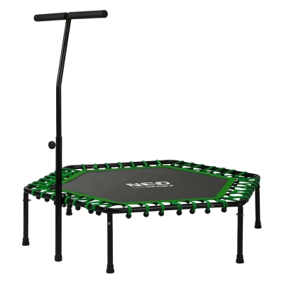 Neo-Sport 1103 Fitness trampolína s madlem 127 cm - šestihranná, zelená