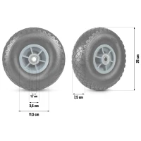 Humberg HM-509 Kolo s duší pro zahradní vozík 26 cm, černé