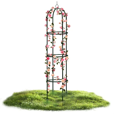 Plonos PL-992 Zahradní kovová opora pro popínavé rostliny 200 cm, černá