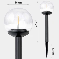 Ilumen 910310 Solárne lampy priehľadná guľa 4 ks