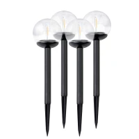 Ilumen 910310 Solárne lampy priehľadná guľa 4 ks