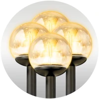 Ilumen 910310 Solárne lampy priehľadná guľa 4 ks