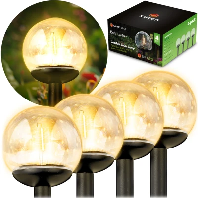 Ilumen 910310 Solárne lampy priehľadná guľa 4 ks