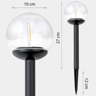 Ilumen 910310 Solárne lampy priehľadná guľa 4 ks