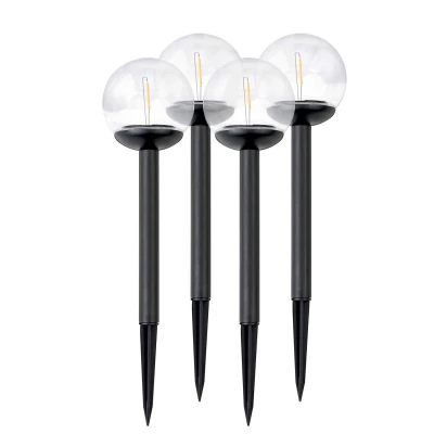 Ilumen 910310 Solárne lampy priehľadná guľa 4 ks