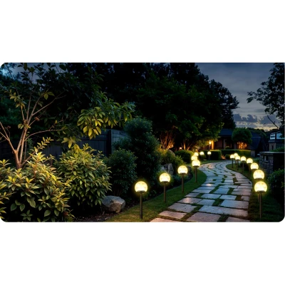 Ilumen 910310 Solárne lampy priehľadná guľa 4 ks